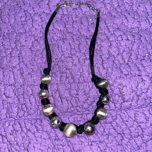 Elegant Silver Beaded Necklace